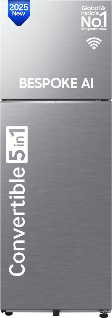 Samsung 419 L Frost Free Double Door 3 Star Convertible Refrigerator Ez Clean Steel, RT45DG6A4DSLHL