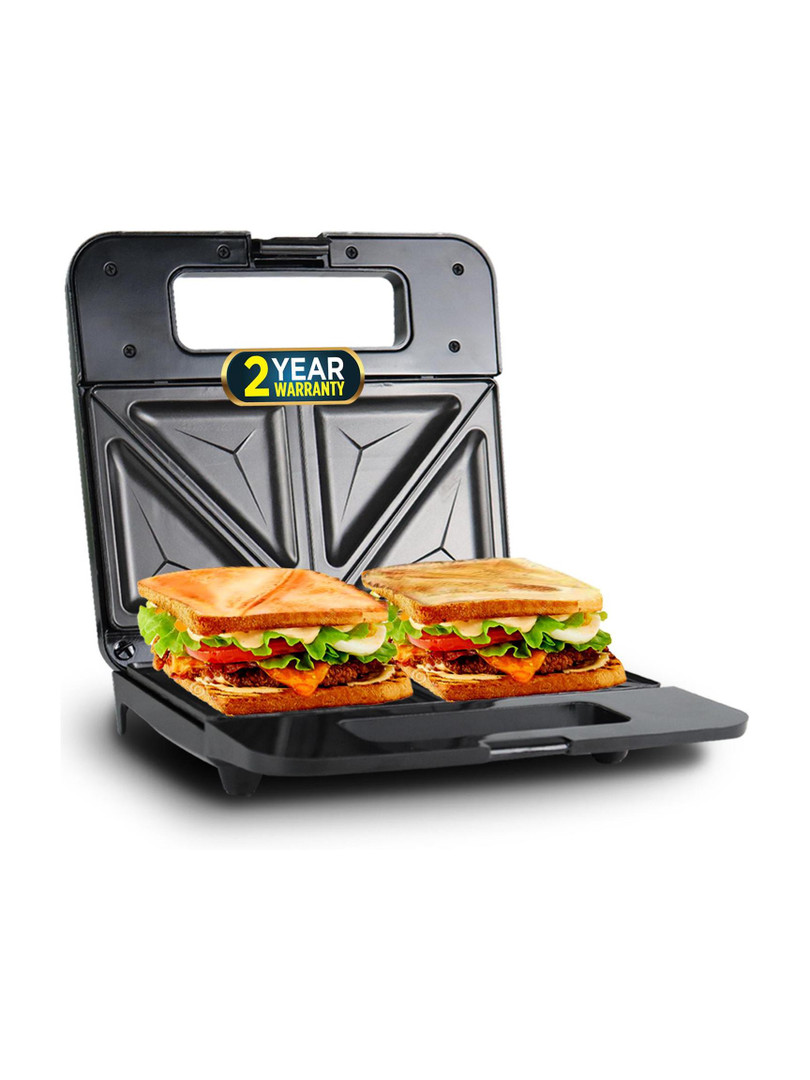 iBELL SM410N Electric Sandwich Maker, 800W, Handle Lock function, Non-Stick Plates to Grill Sandwich Maker Matte black