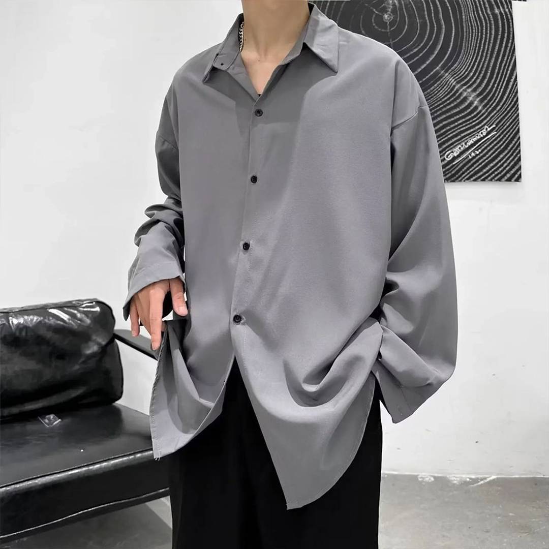 Men Oversized Fit Solid Casual Shirt