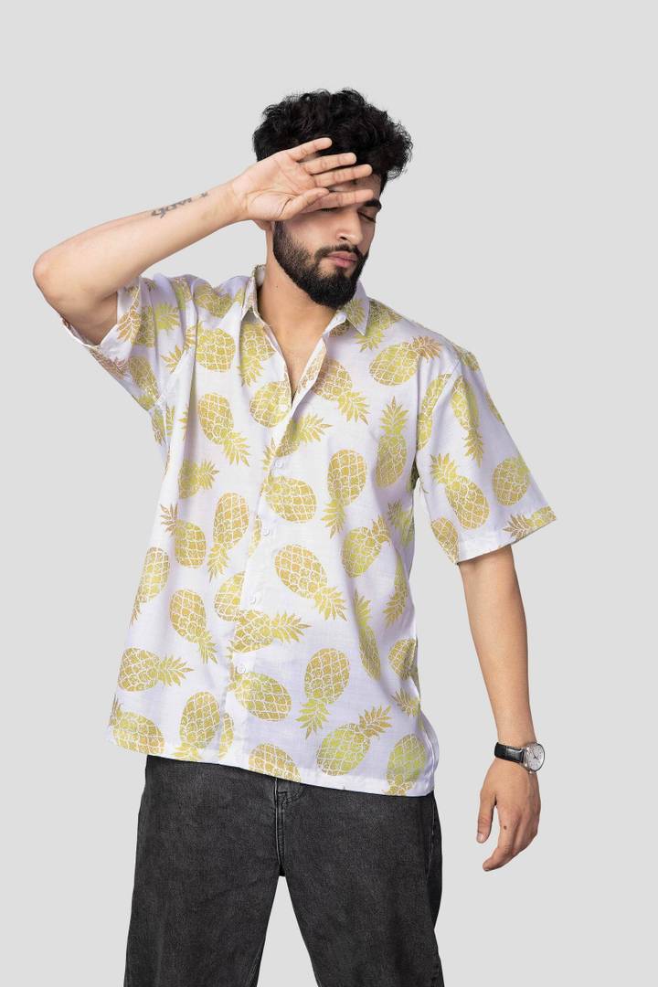 Men Boxy Fit Printed Casual Shirt