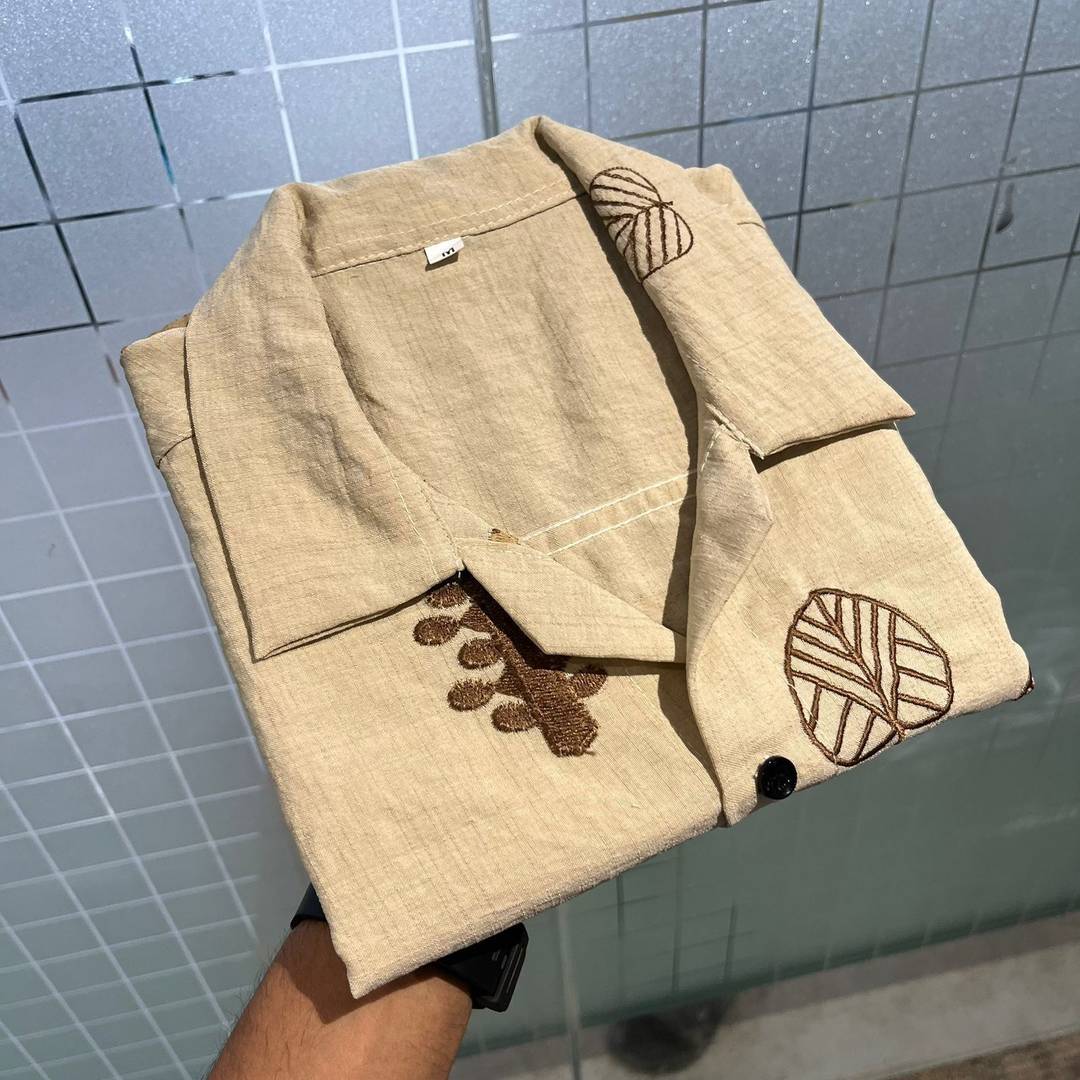 lemzodic men embroidered casual multicolor shirt