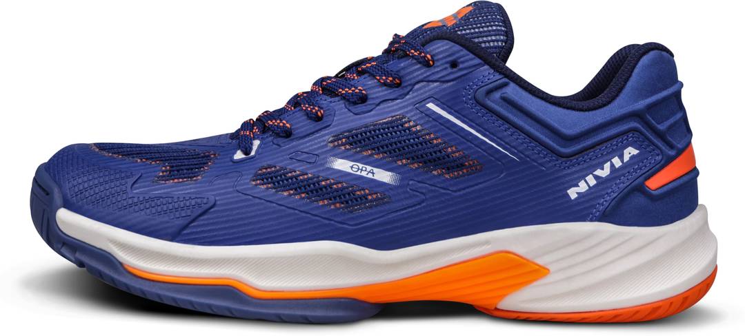 nivia mid court flexipro sole technology dual layer cushioning tennis shoes men