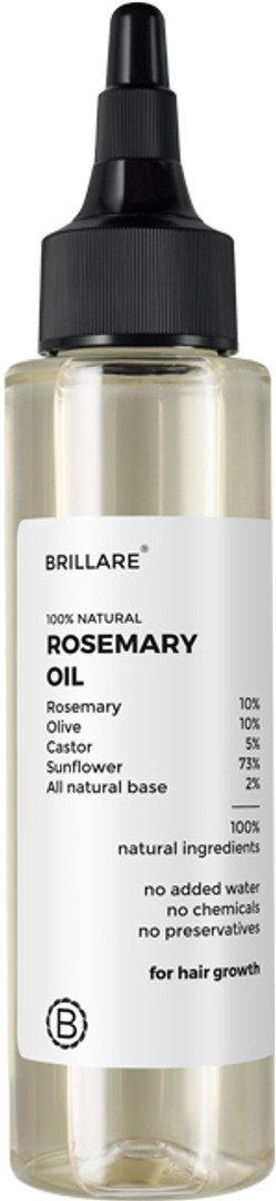 Brillare 10% Rosemary Hair Oil For Hair Growth | Reduces Hair Fall & Strengthens Hair Hair Oil
