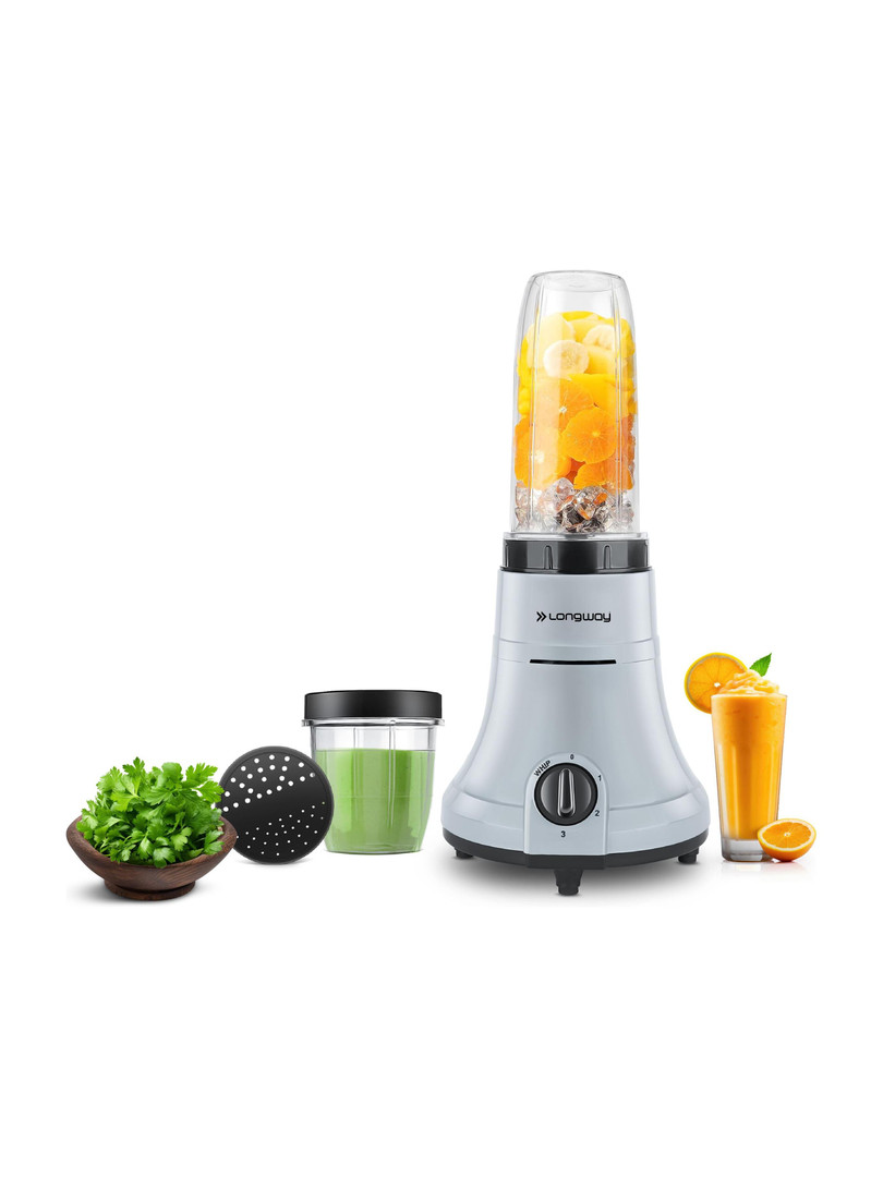 Longway Sage 500 W Juicer Mixer Grinder Sage | 2 Jars | Black, Grey