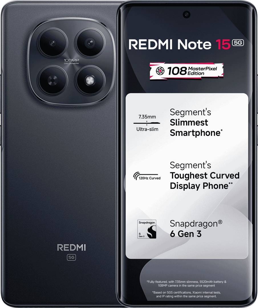 REDMI Note 15 5G (Black, 256 GB) (8 GB RAM)