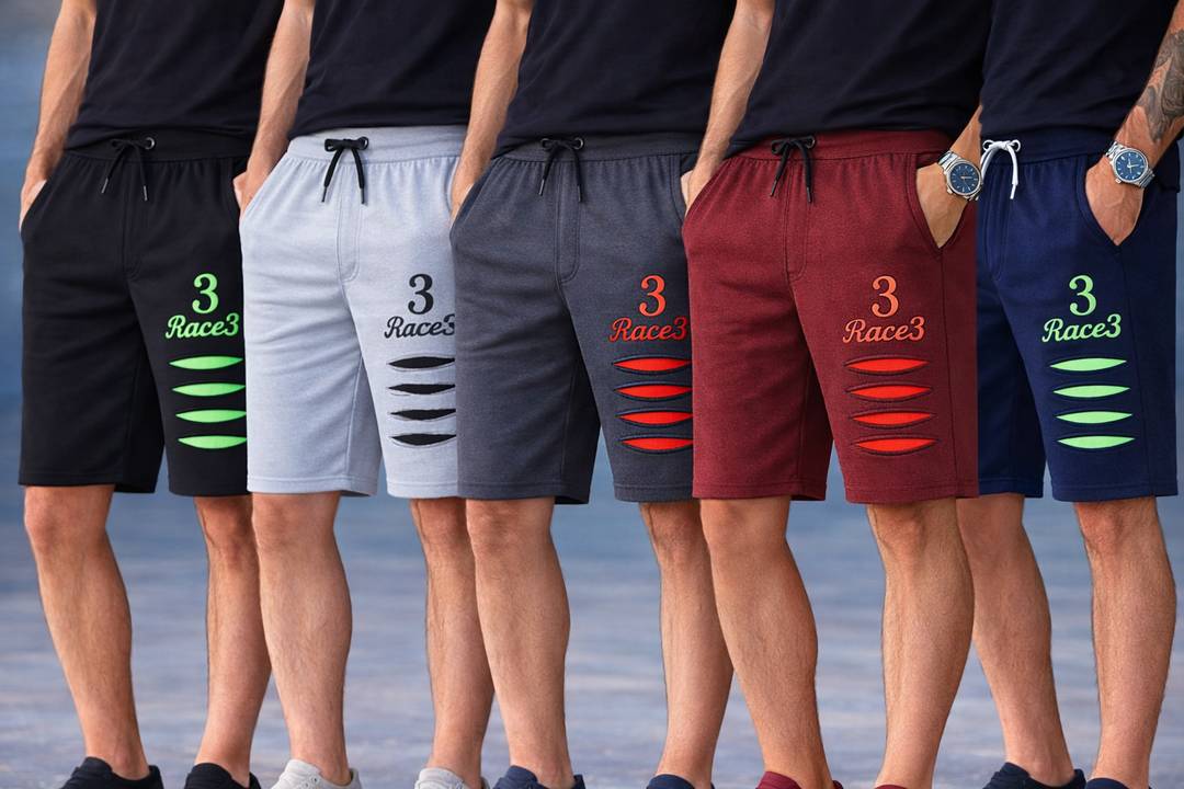 Pack of 5 Self Design Men Multicolor Basic Shorts