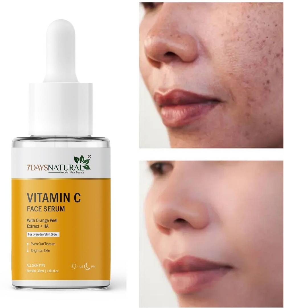 7days natural vitamin c face serum skin brightening reduce dark spot pigmentation blemishes removal