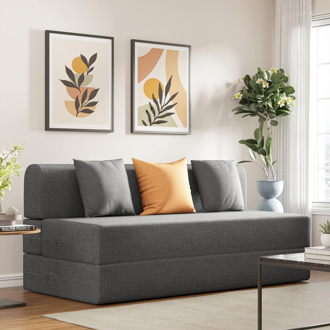 Wakefit Flipper(7.5 Thickness) 3 Seater Double Foam Fold Out Sofa Cum Bed Finish Color - Warpknit Grey Delivery Condition - Pre-assembled