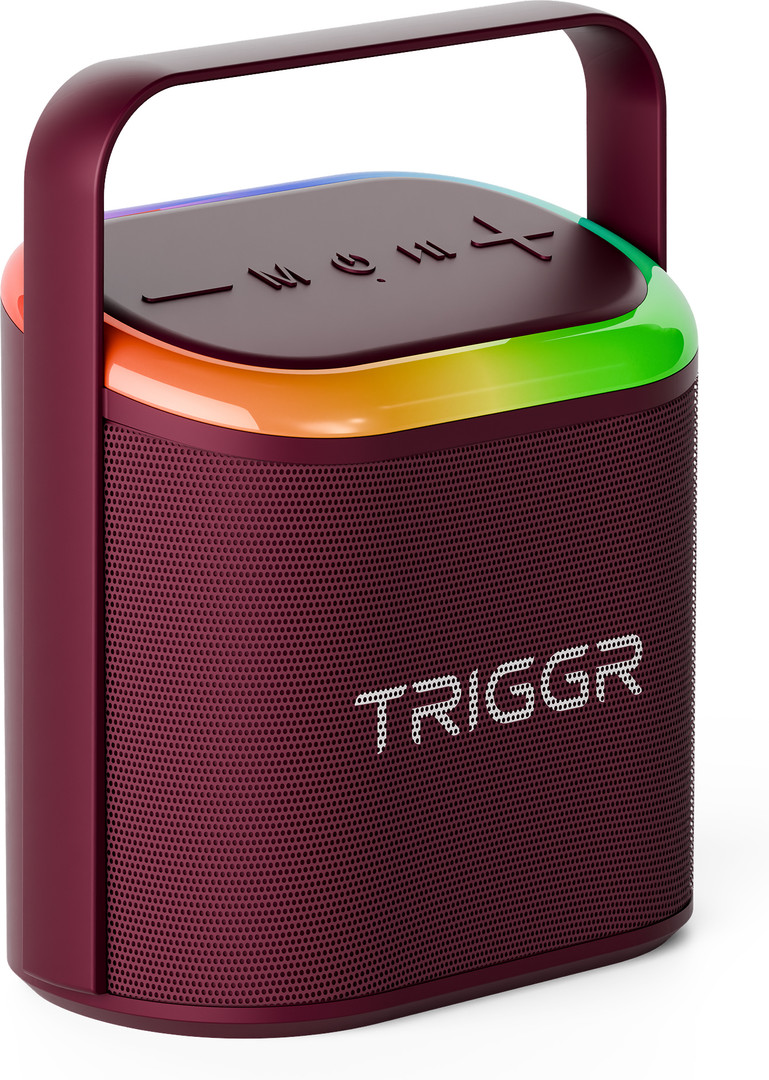 TRIGGR Roar 20 with RGB Lights, Metal Mesh, TWS & FM Mode, 7H Playtime, BT v5.4,20W 20 W Bluetooth Speaker Ember Red, Mono Channel