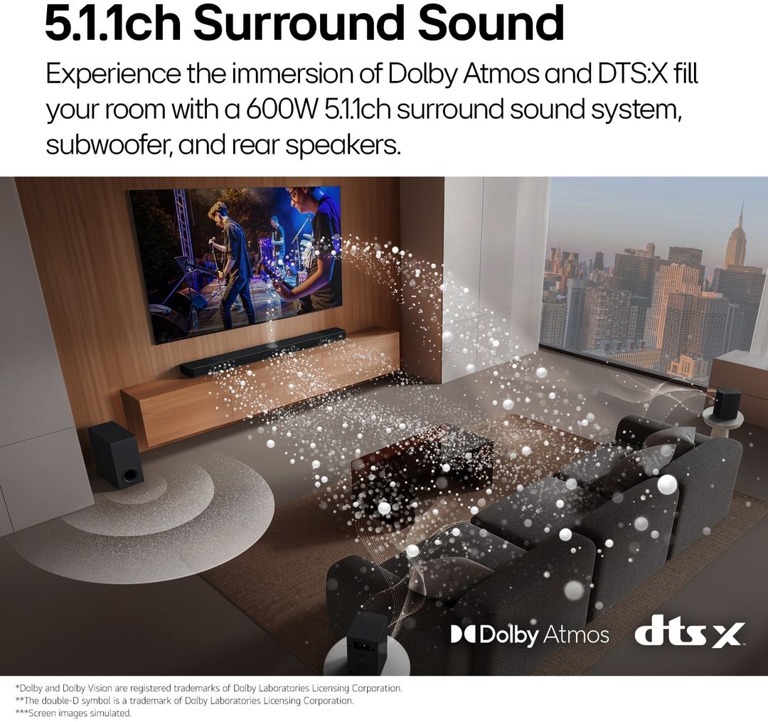 LG SQ75TR 600W Soundbar