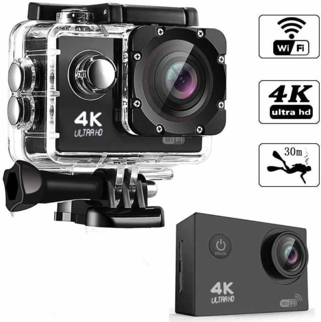 DATARY Professional Helmet 4k 16 MP Wifi 30M Waterproof Action Camera Sports Camera 4k Sports and Action Camera Black, 16 MP