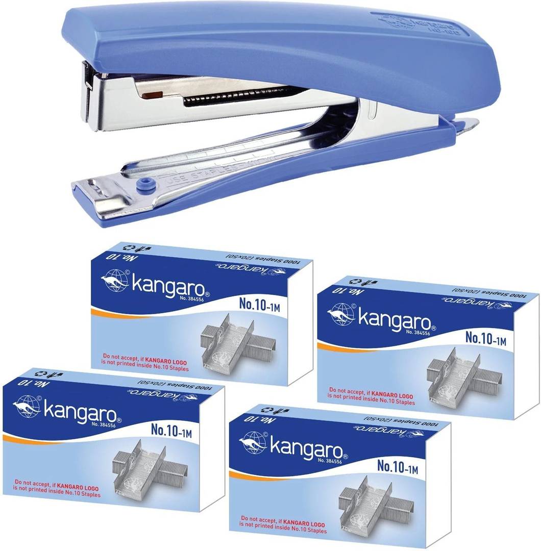 kangaro desk essentials hd 10d stapler 5 boxes 10 1m staples pin combo sturdy durable