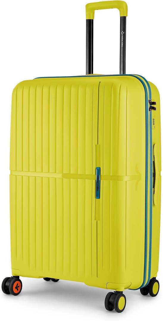 nasher miles springfield hard sided polypropylene check in luggage green 75cm trolley bag suitcase 8 wheels 28 inch