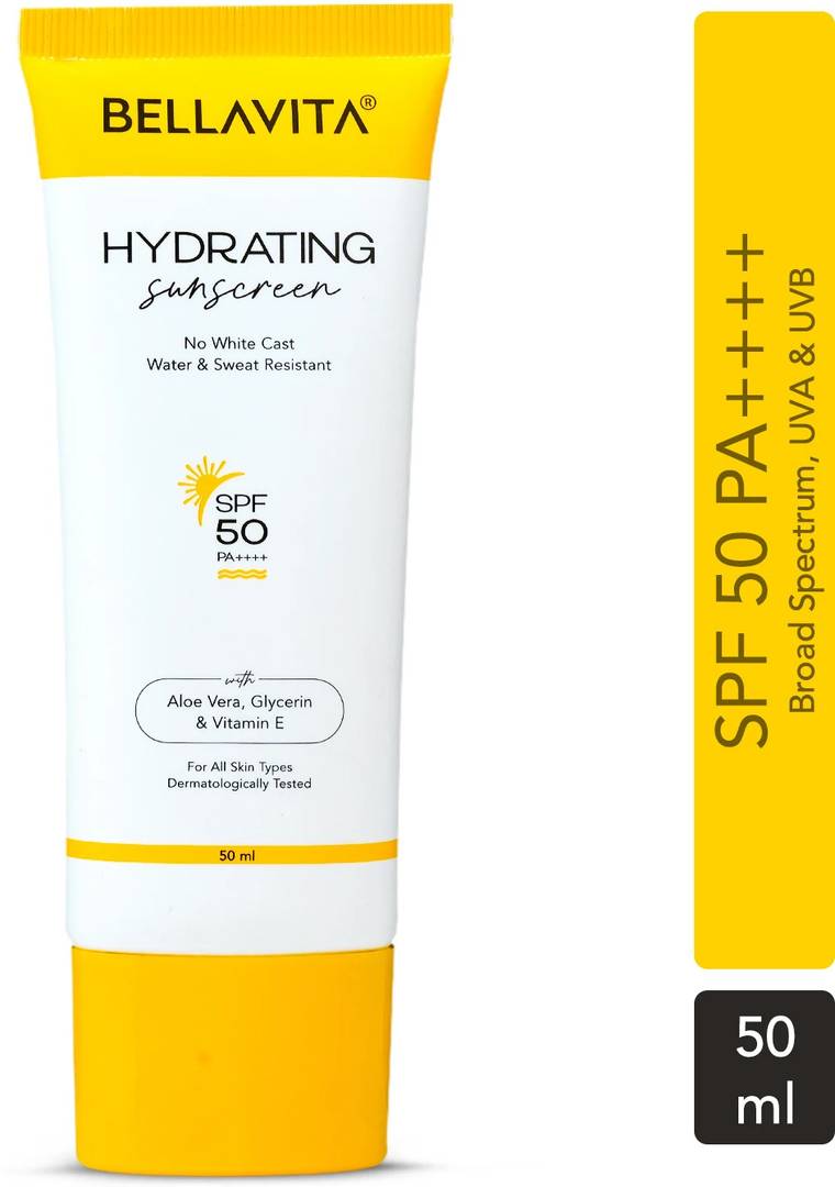 bellavita sunscreen spf 50 pa water based hydrating