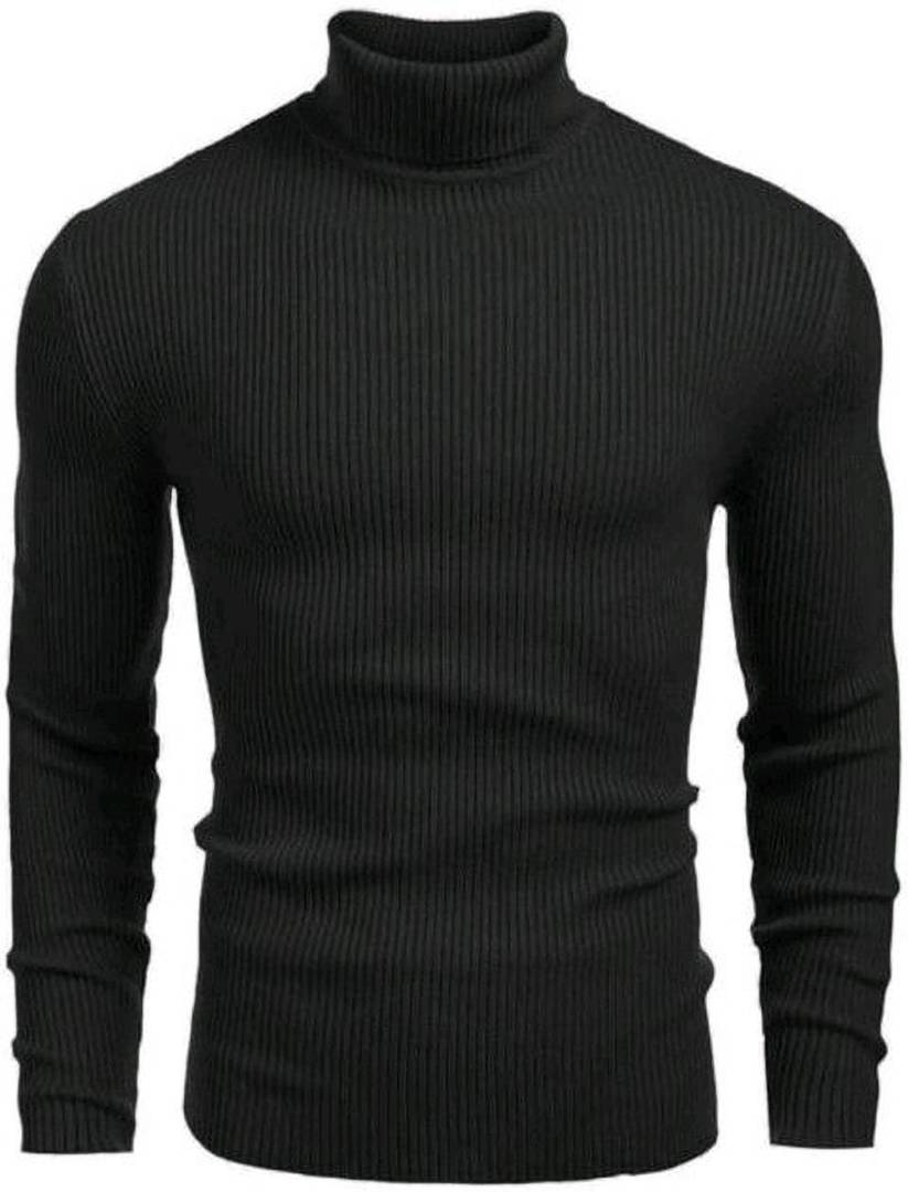 viaara striped men turtle neck grey t shirt