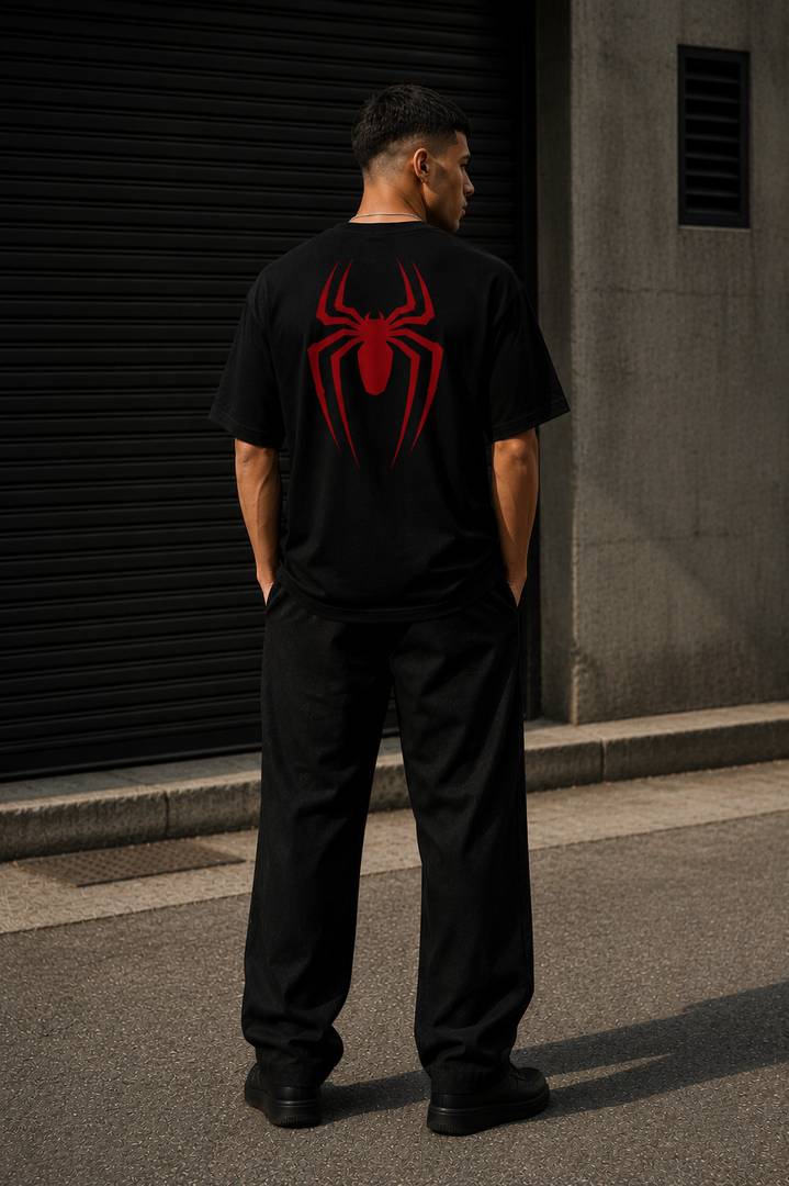 Men Graphic Print Round Neck Pure Cotton Black T-Shirt