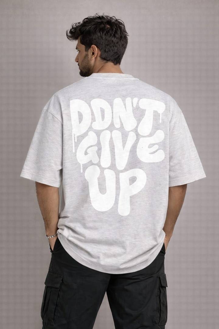 Men Printed Round Neck Cotton Blend Grey T-Shirt