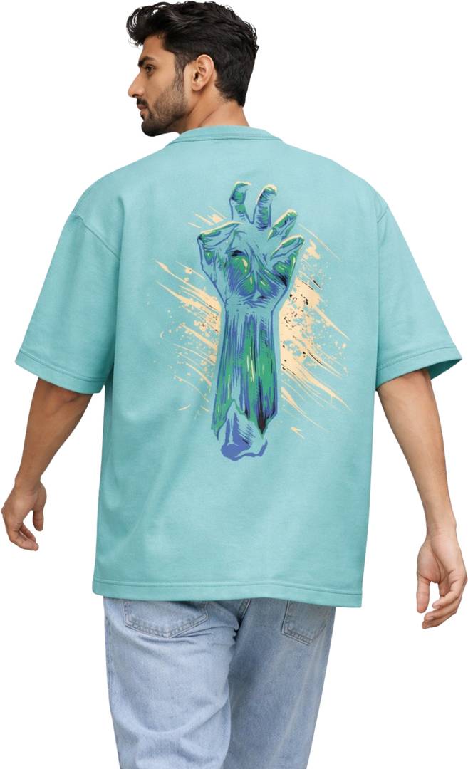 Urban Drake Graphic Print Men Round Neck Blue T-Shirt