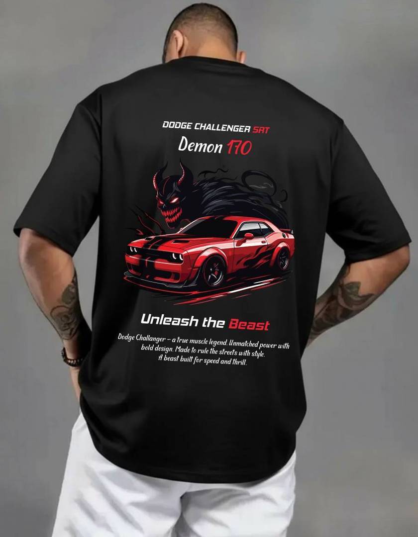 DRESSING HUB Graphic Print Men Round Neck Black T-Shirt