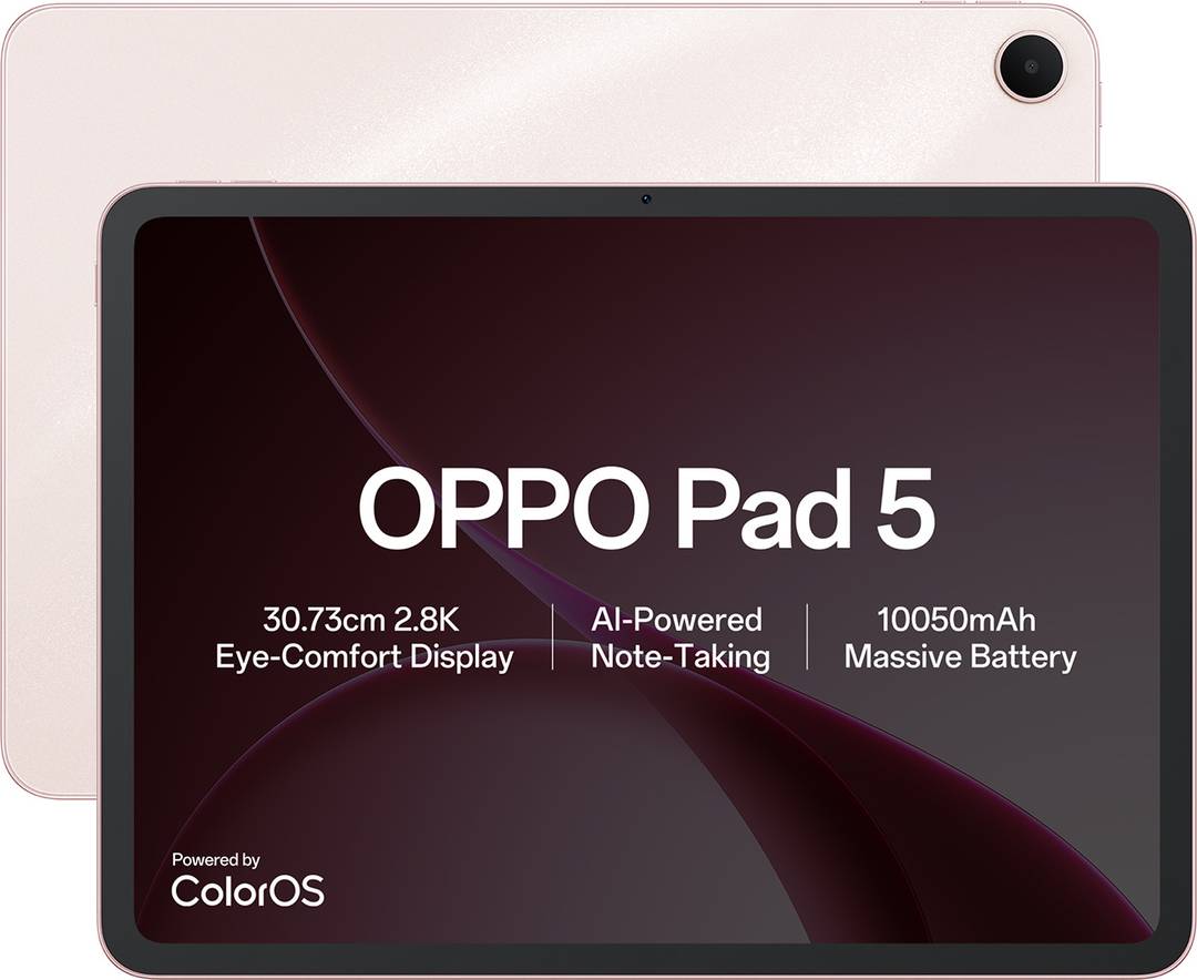 OPPO Pad 5 8 GB RAM 128 GB ROM 12.0 inch with Wi-Fi Only Gaming MediaTek Dimensity 7300 Tablet (Aurora Pink)