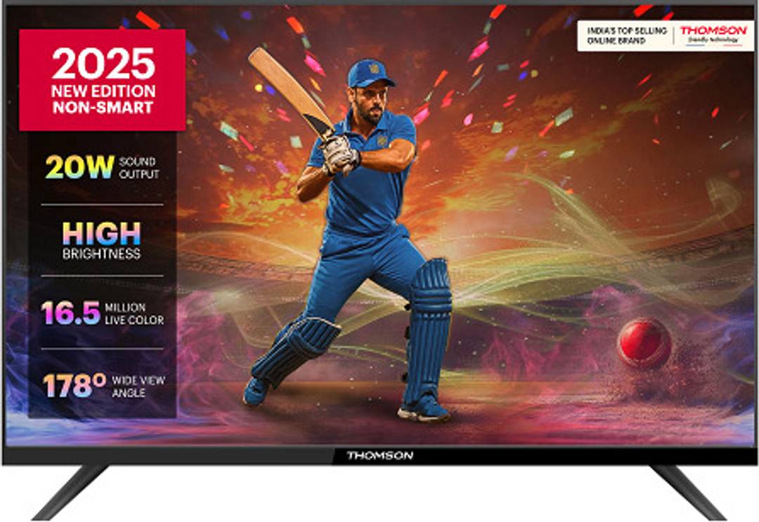 Thomson 60 cm (24 inch) HD Ready LED TV with 20W Sound Output | 2 Speakers | Wide View Angle| Vivid Color | Bezel Design | Sports Mode 24TM2490-25