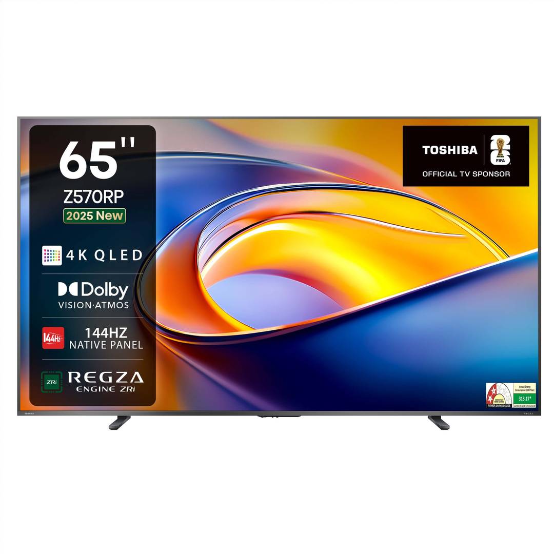 Toshiba 65z570rp 164 Cm 65 Inch Qled Ultra Hd 4k Smart Vidaa Tv With Dolby Vision Iq Atmos, Hands-free Voice Control, Hdr 10+