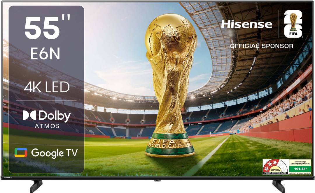 Hisense E6n 139 Cm 55 Inch Ultra Hd 4k Led Smart Google Tv With Atmos, Dts Virtual X And 4k Ai Upscaler