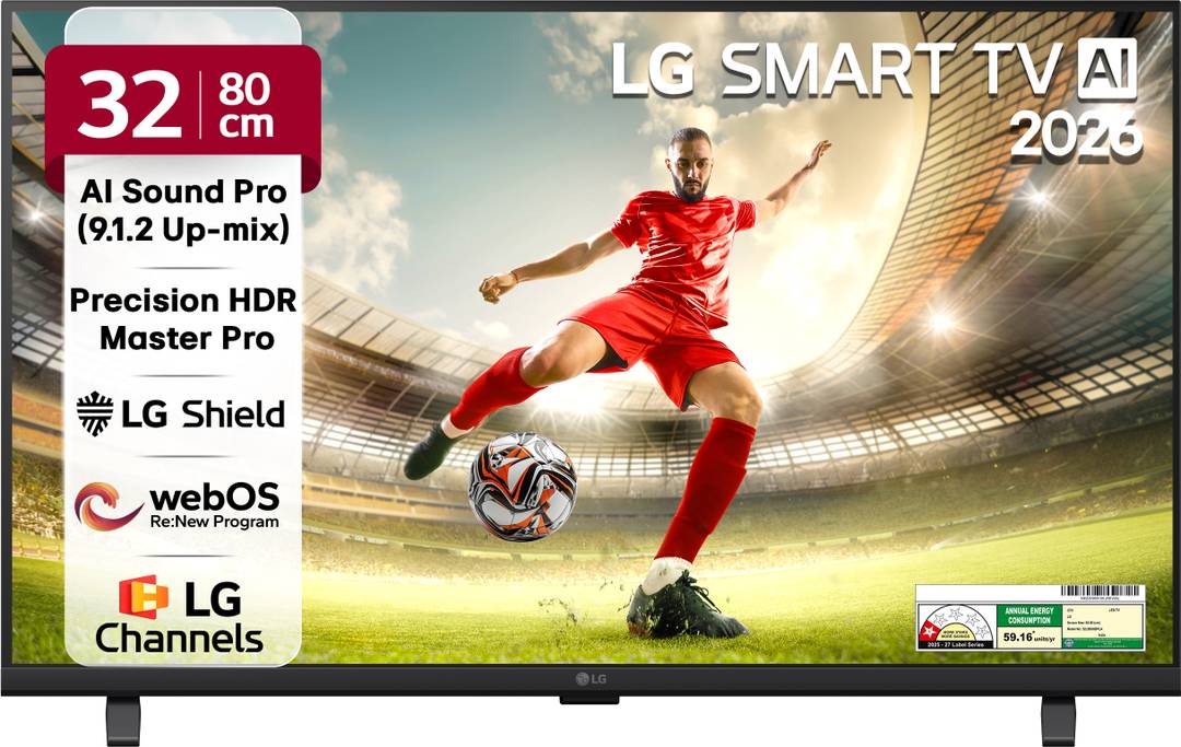 LG AI LB65 80 cm (32 inch) Full HD LED Smart WebOS TV 2026 Edition with Alpha5 AI Processor Gen9, HDR10 Pro, AI Magic Remote Compatible, AI Sound Pro 