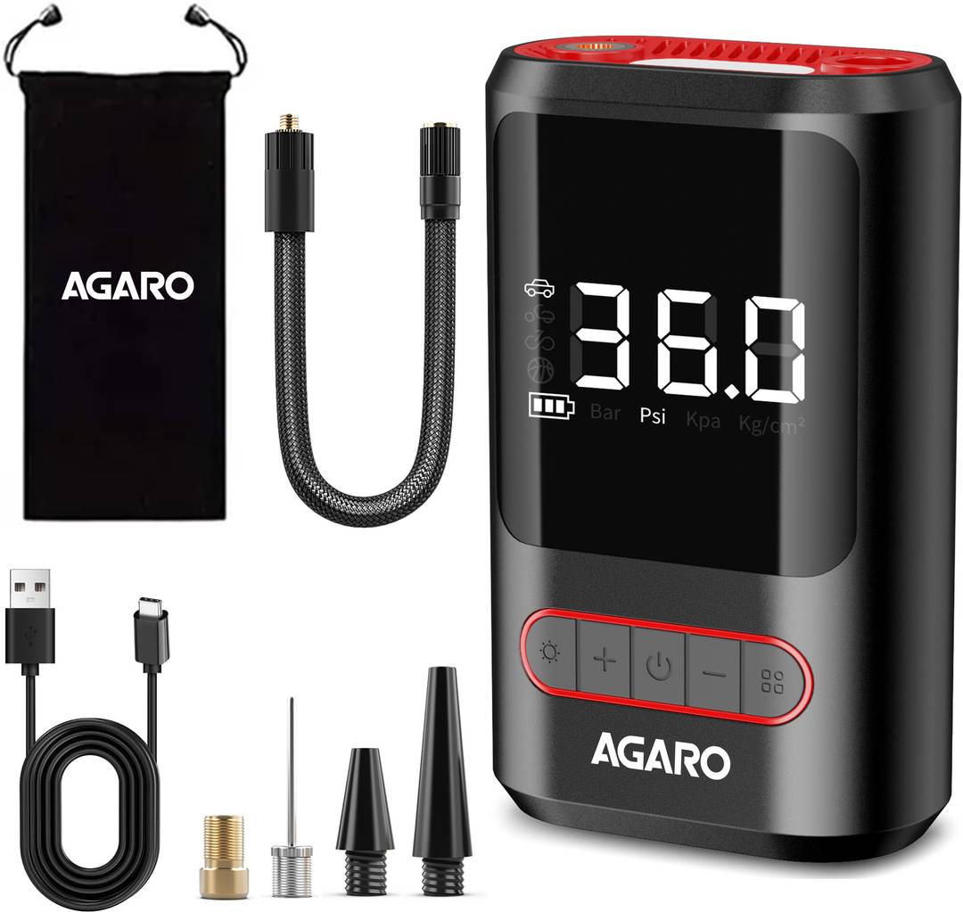 agaro galaxy cordless 150 psi tyre air pump car bike