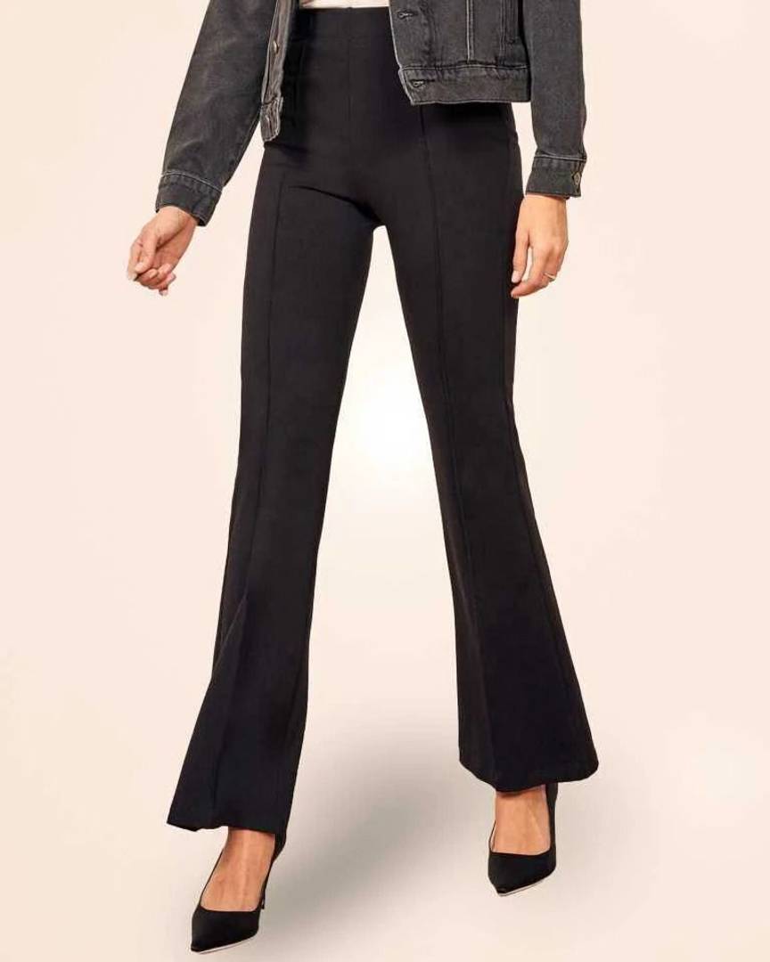 Women Regular Fit Black Lycra Blend Trousers
