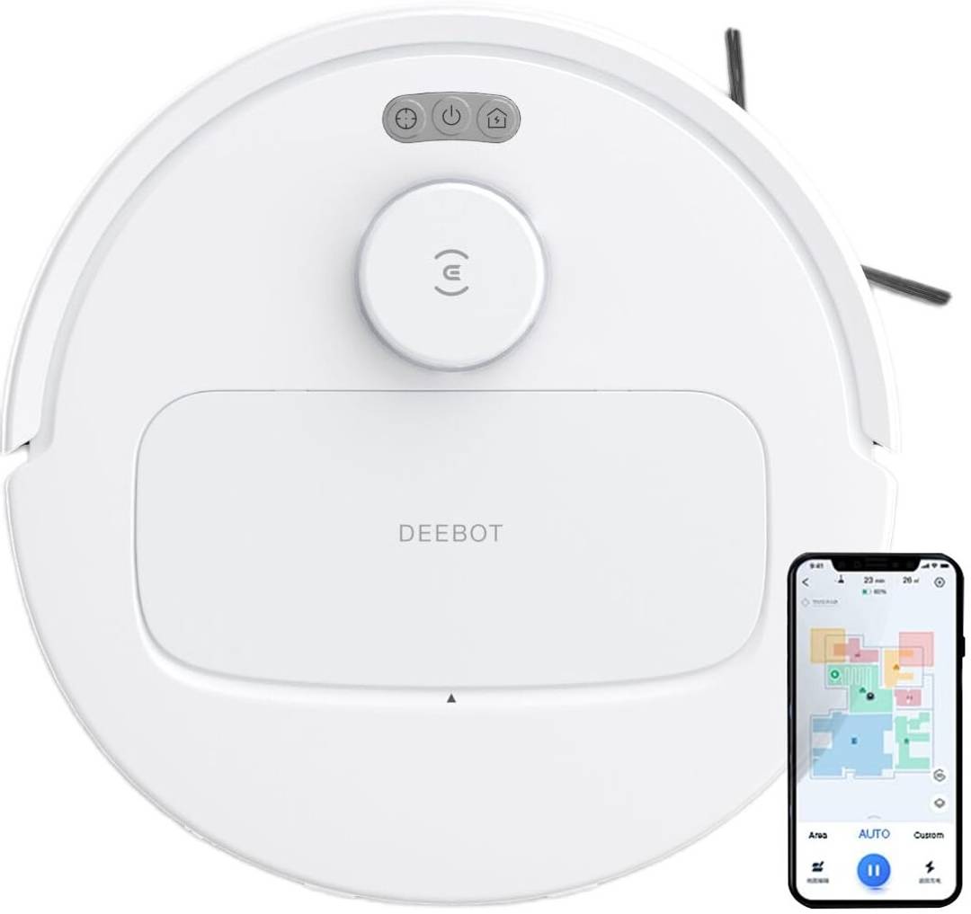 ECOVACS N30 Robotic Floor Cleaner with 2 in 1 Mopping and Vacuum 10000 Pa Suction, 5200mAh Battery, Covers 3500+ Sq ft in Single Charge, Zero Tangle 2