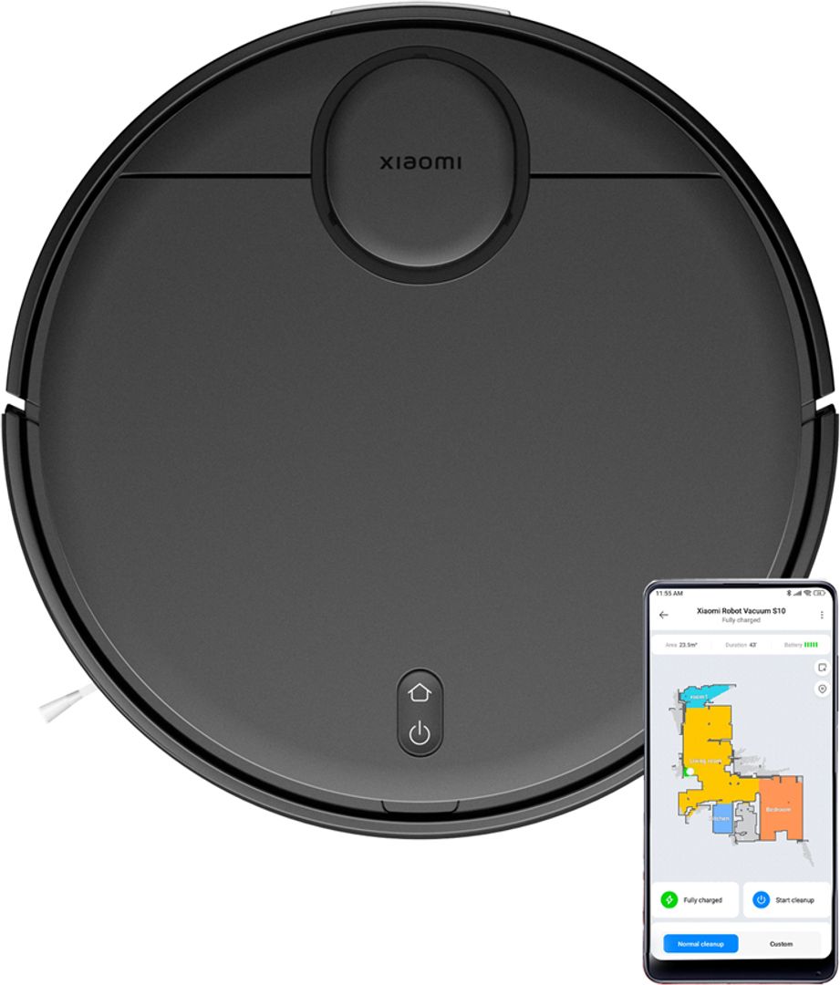 Mi S10 Robotic Floor Cleaner with 2 in 1 Mopping and Vacuum (WiFi Connectivity, Google Assistant and Alexa) (Black)
