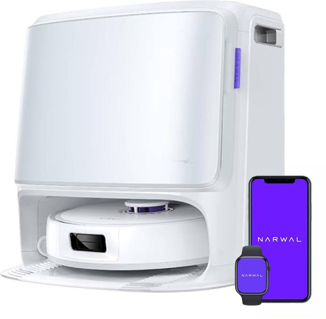 Narwal Freo X10 Pro Robotic Floor Cleaner with 2-in-1 Vacuum and Mop, 11000Pa Suction, EdgeReach Mopping, Zero Tangle Technology, Self-Emptying with D