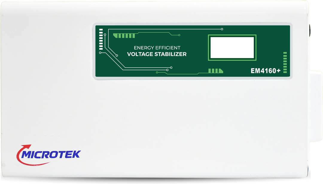 Microtek EM4160+ Digital Display For AC upto 1.5Ton (160V-285V) Voltage Stabilizer White