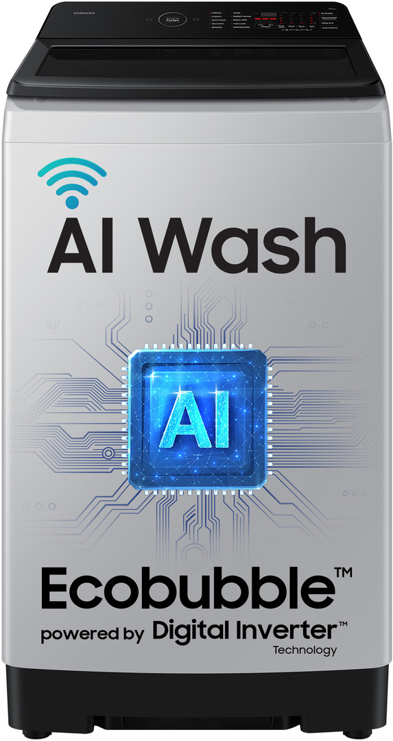 Samsung 10 Kg 5 Star, Ai Wash, Ai Energy Mode, Wi-fi, Ecobubble, Ai Vrt+, Soft Closing Door, Digital Inverter Fully Automatic Top Load Washing Machine
