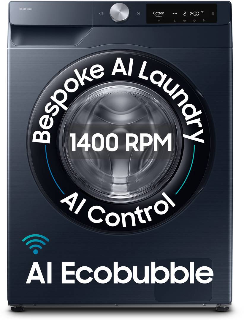 Samsung 9 kg 5 Star, Al Control, Al Ecobubble, Wi-Fi, Digital Inverter Motor Fully Automatic Front Load with In-built Heater