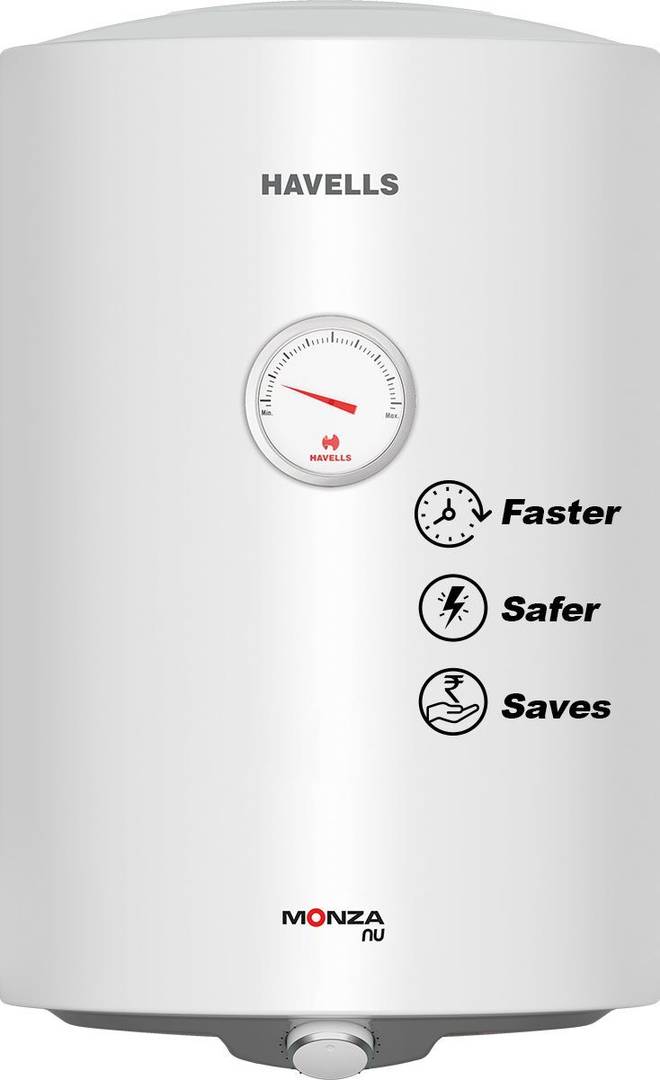 HAVELLS 50 L Storage Water Geyser (Monza Nu 50, White, Grey) White, Grey