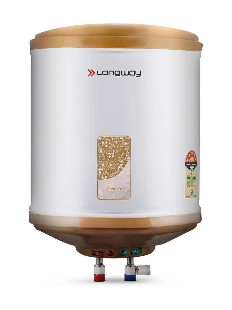 Longway 25 L Storage Water Geyser 5 Star BEE Energy Rating | SS Tank with Anti-Rust Coating | Multi Safety (Superb, Ivory) Ivory