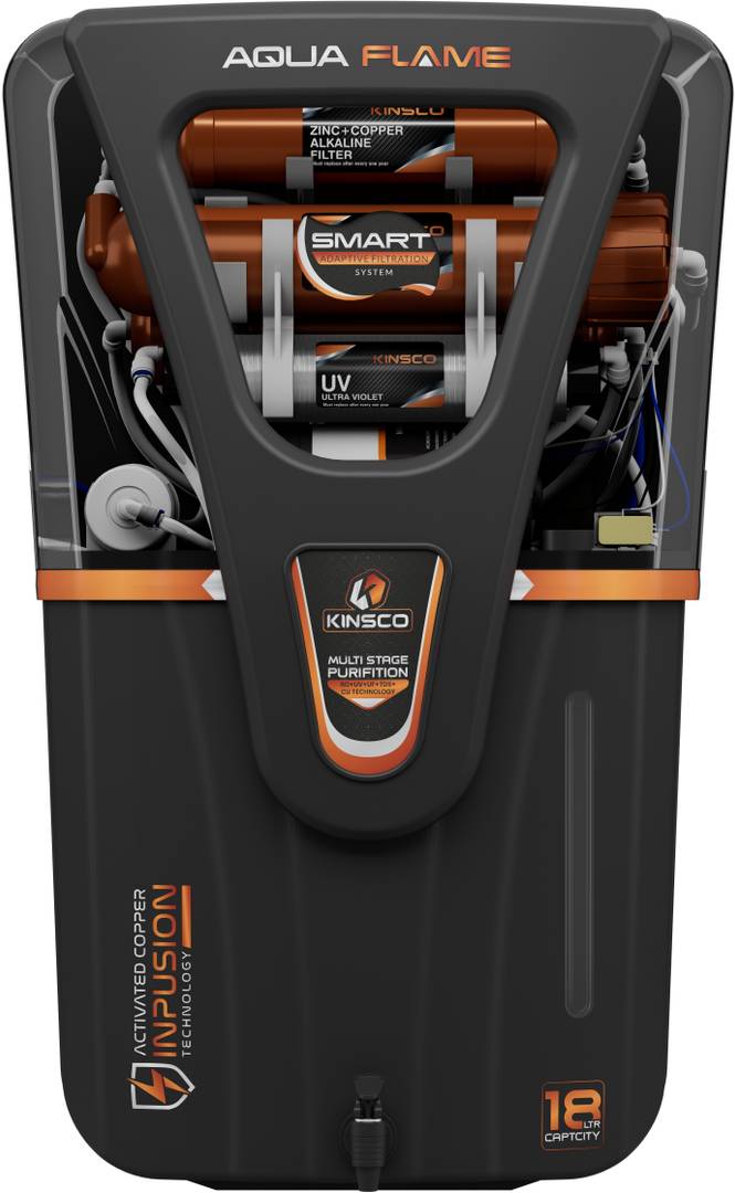 kinsco aqua flame 18 litre copper ro l uv uf tds water purifier