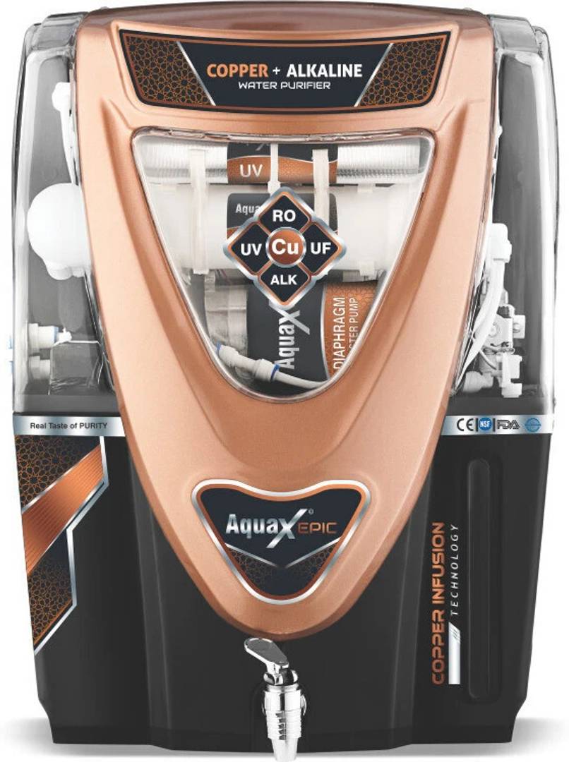 aquagrand epic black copper model water purifier home office 1 year warranty 12 l ro uv uf minerals