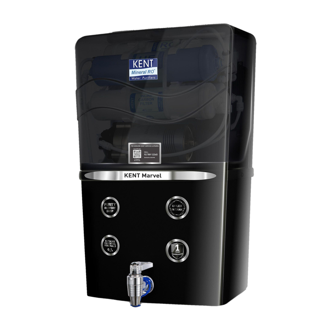 KENT Marvel 8 L RO + UV + UF Water Purifier Advanced RO Tech for Sabse Shudh Paani 8L 20LPH Flow Ideal for Borewell/Tanker/Municipal Water Largest Ser
