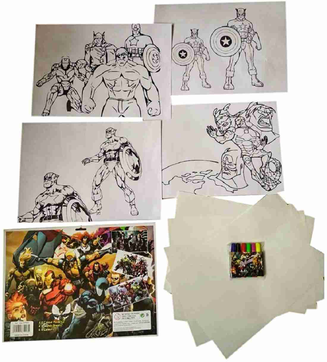 GARAAGE Drawing Sheet Cartoon Painting Art kit for Kids..Ideal for  Birthdays and Return Gift for Boys and Girls Sketch Pad Price in India -  Buy GARAAGE Drawing Sheet Cartoon Painting Art kit