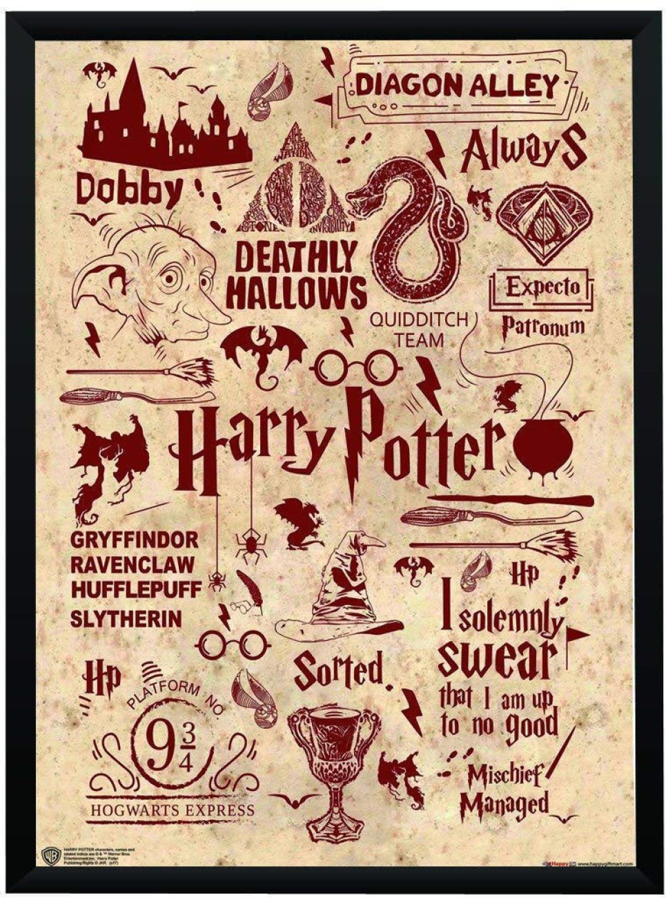 CodersParadise 5.5 cm Harry Potter Stickers for Laptop, Diary