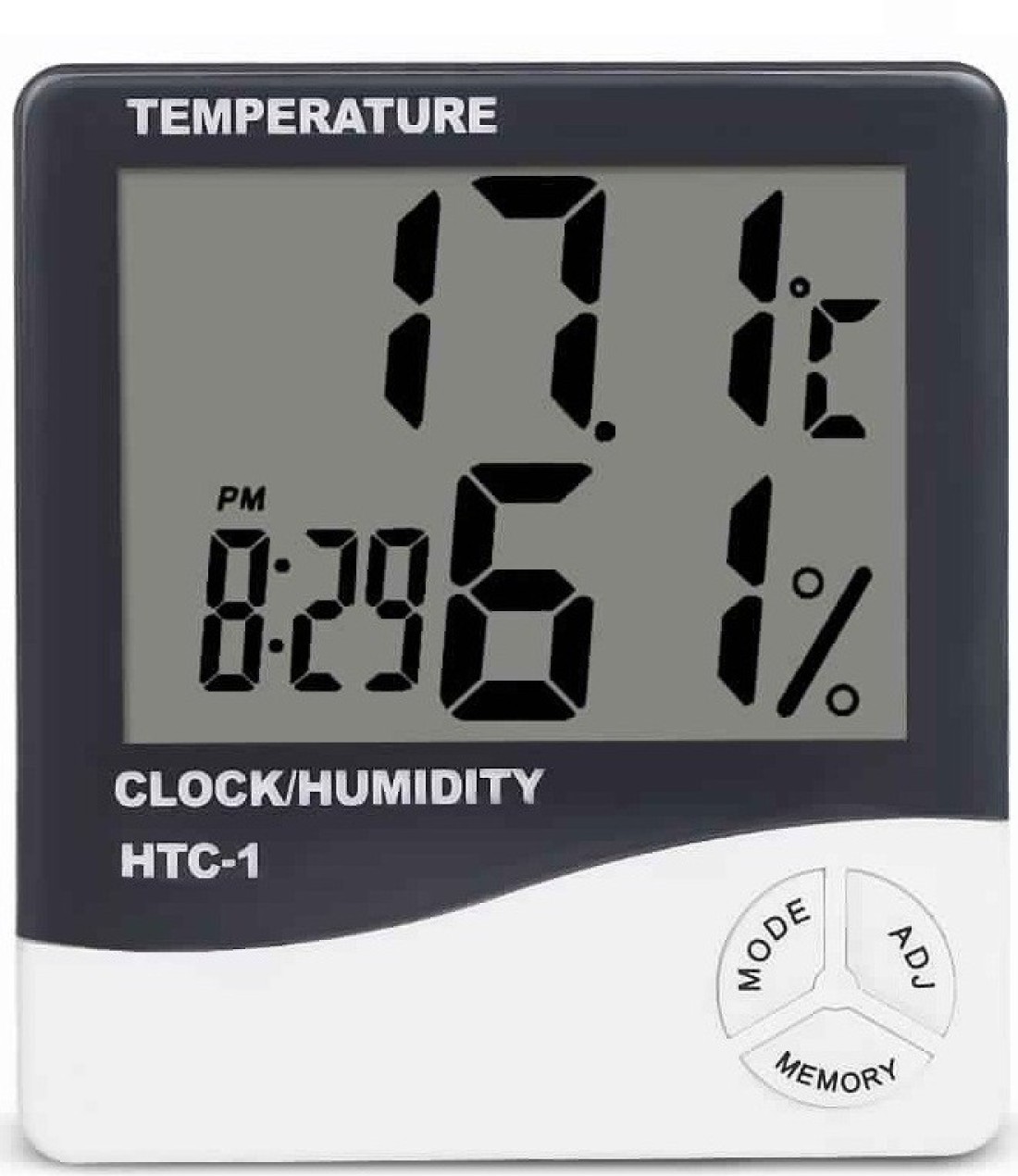 FreshDcart Measurement Room Temperature Device Meter Humidity Monitor HTC-1  Incubator with Rest Stand and Accurate Indoor LCD Thermometer Display 