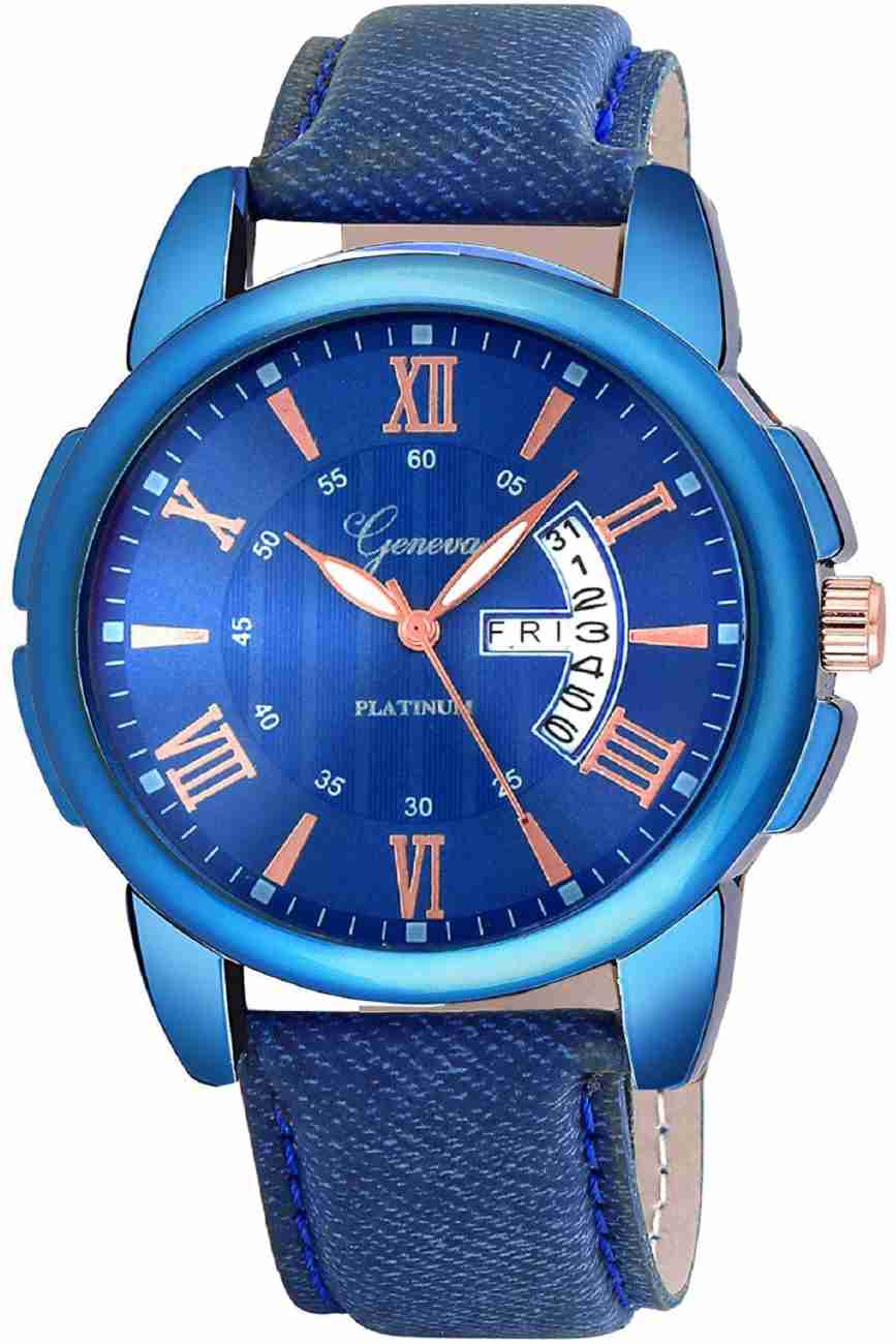 Geneva platinum men's discount watch