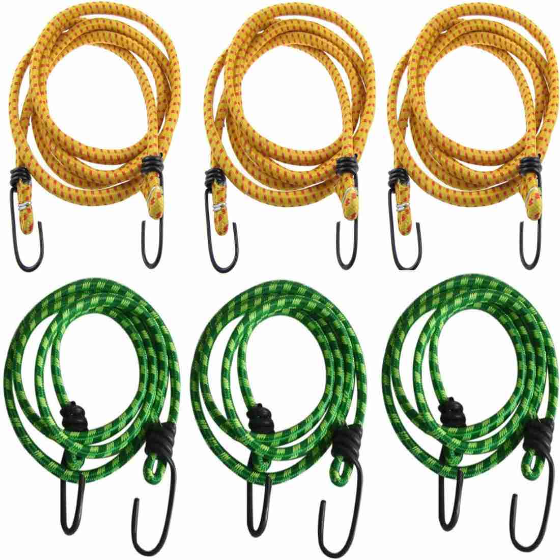 MGP FASHION High Strength Elastic Rope Bungee Shock Cord Cable Luggage with  Hook Green,Yellow - Buy MGP FASHION High Strength Elastic Rope Bungee Shock  Cord Cable Luggage with Hook Green,Yellow Online at