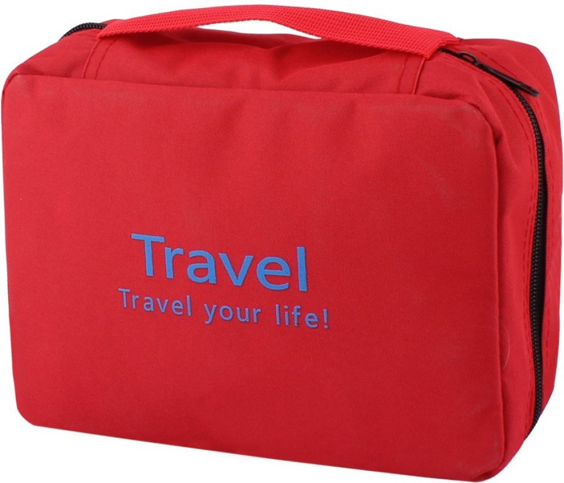 कोट मे बॉनजोर पेरिस Travel Your Life Toiletry Travel Zipper Hanging Bag,  Travel Cosmetic Organizer Toiletry Bag-Multi Color Travel Toiletry Kit Red  - Price in India