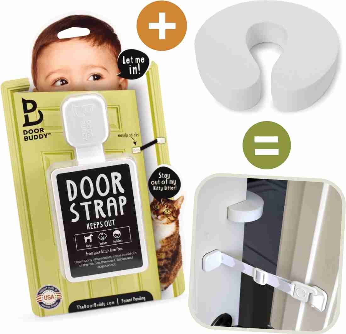 Door Buddy® Baby Proof Door Lock Plus Foam Finger Pinch Guard