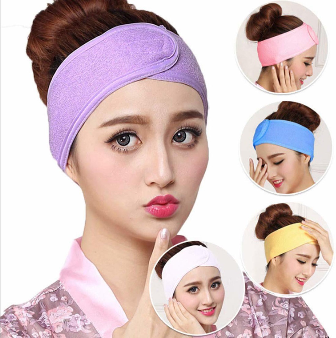 LADES Spa Headband – 6 Pack Makeup headbands Women India