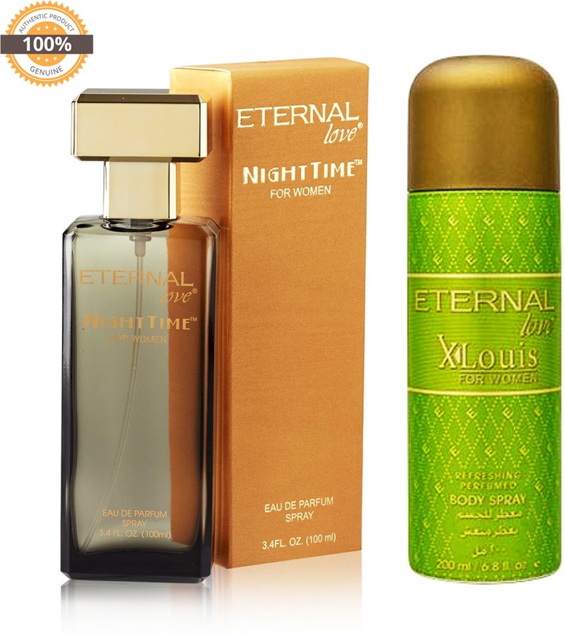 Buy Eternal Love Eau De Parfum X-Louis For Women 100ml & Body Spray X-Louis  For Women 200ml Perfume - 300 ml (For Men & Women)HE Online at Best Prices  in India 